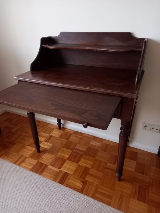 Secretaria para escritório em madeira de castanheiro