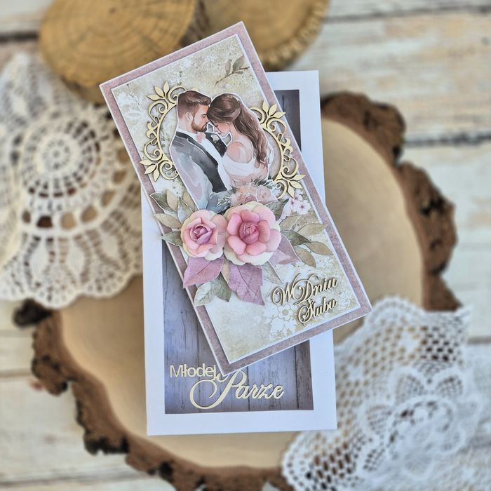 Kartka ślubna romantyczna