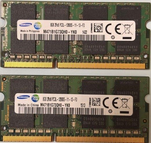 Samsung 16 GB DDR3L SO-DIMM 1600 MHz 2×8 GB