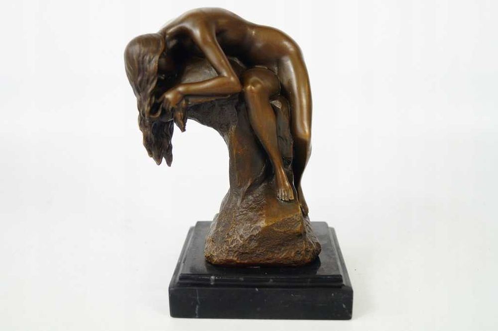 Figura z brązu rzeźba Kobieta AKT SECESJA