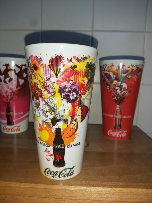 3 Copos Oficiais Coca-Cola - RESERVADOS