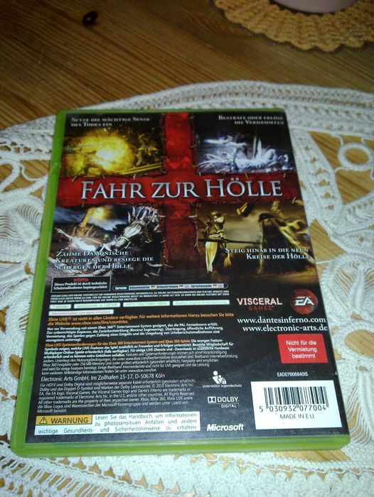 Dantes Inferno 100% Uncut Edition USK ANG+GER XBOX 360