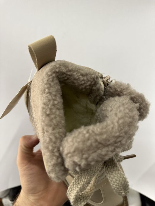 Черевики для дівчини зимові 32-37, світлі ботинки на овчині, дитячі