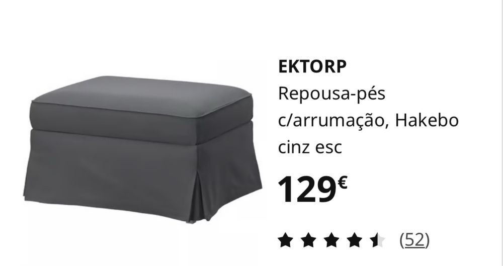 Repousa Pes Ektorp c/ arrumação