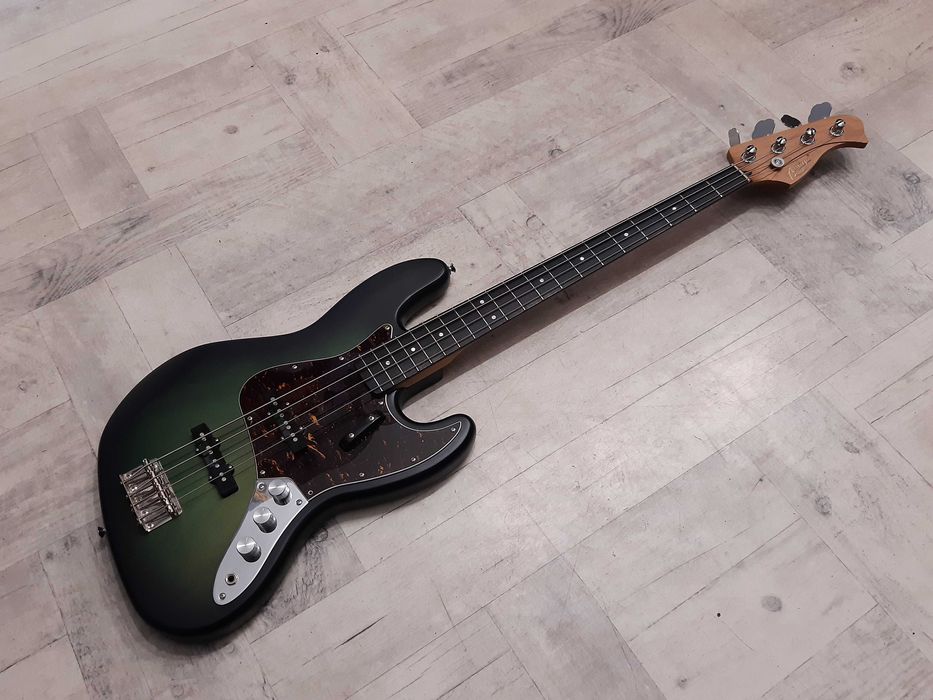 Gitara Basowa Auriga Jazz Bass-transparent green burst-wysyłka-zamiana