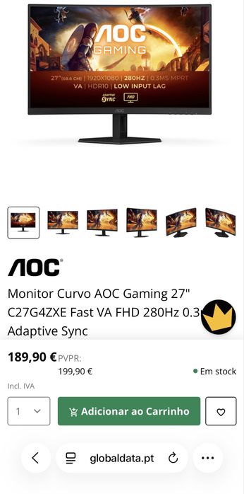 Monitor AOC 280Hz 27’