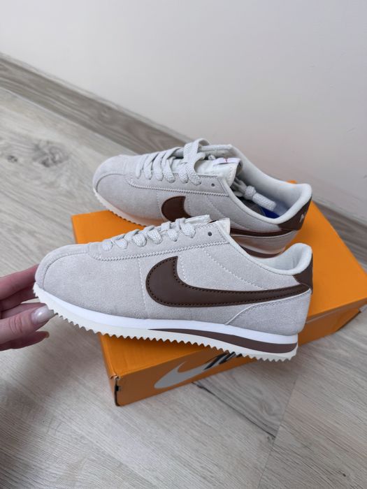 Кросівки замшеві Nike Cortez beige / brown ОРИГІНАЛ