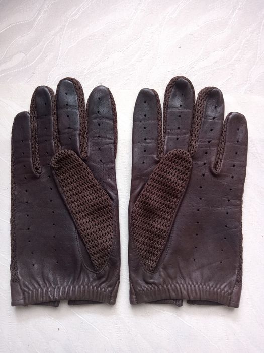 Перчатки автомобильные кожаные