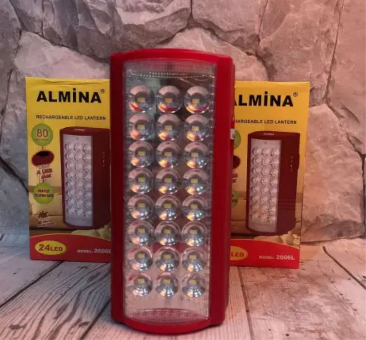 ‼️Акумуляторний LED ліхтар з повербанком Almina 2606L 80 годин Алмина