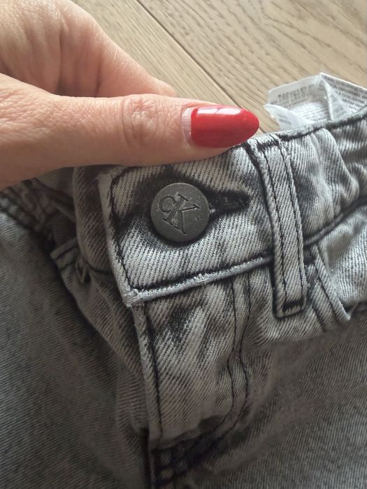 Jeansy calvin klein oryginslne szare 116