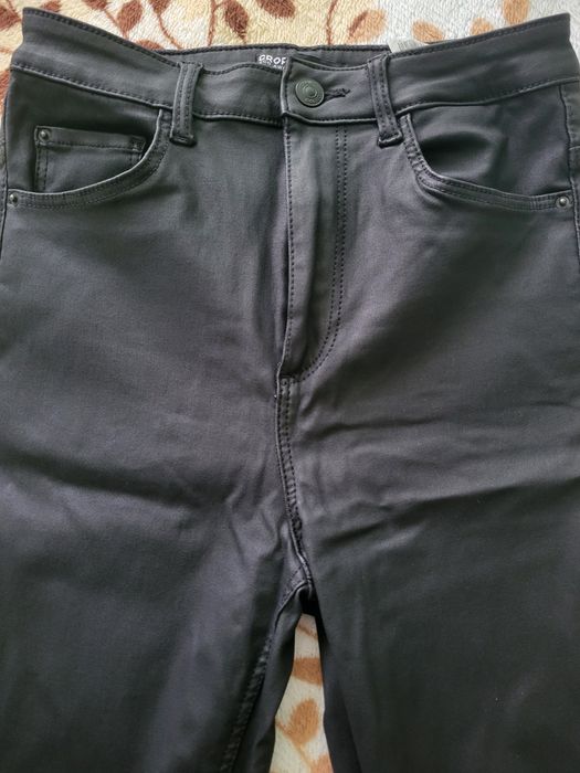 Штани skinny з восковим блиском