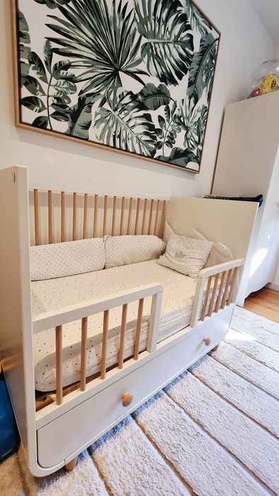 Cama IKEA com gaveta MYLLRA + Colchão e Protrotetor de colchão