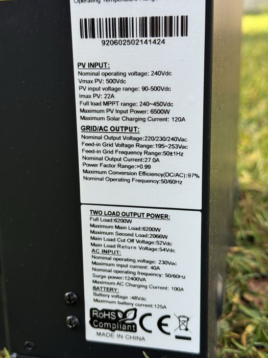 Falownik do Solarów 6500 W