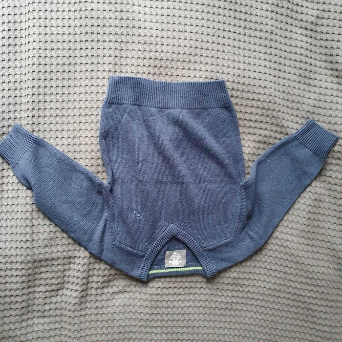 Elegancki, granatowy sweterek, jak nowy, rozm. 92cm