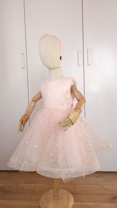 Дитяча рожева пишна сукня детское нарядное розовое платье принцессы