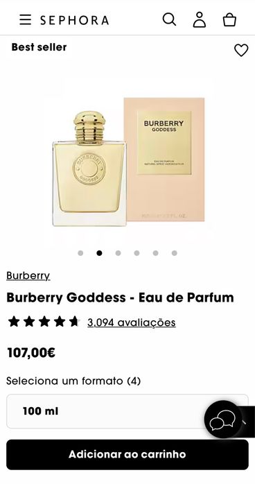 Perfume Burberry Godess 100ml novo