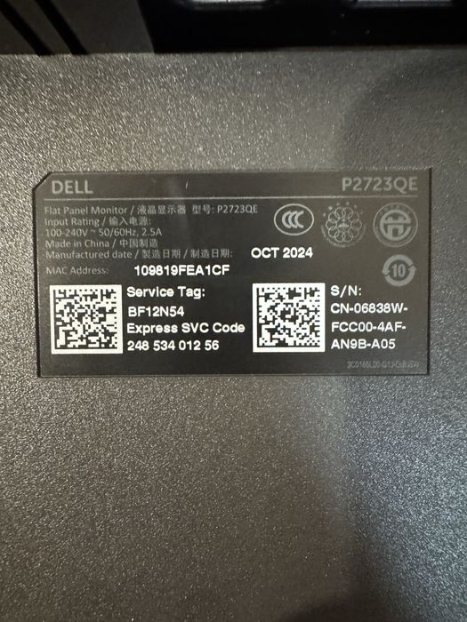 Монітор Dell P2723QE 4k