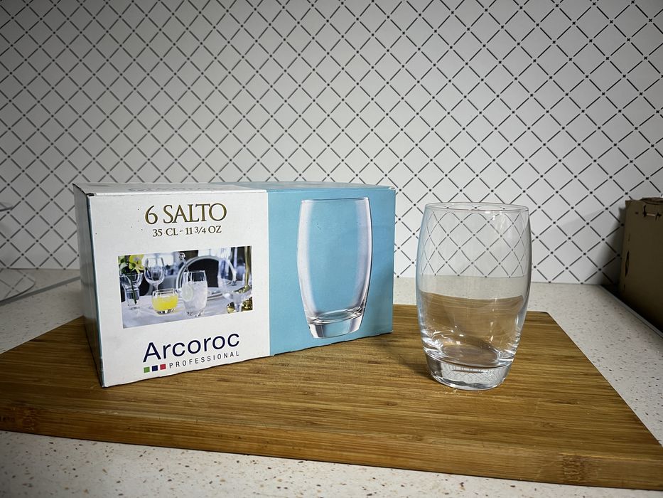 Szklanki wysokie Salto firmy Arcoroc 6 szt (opcja 54 szt)