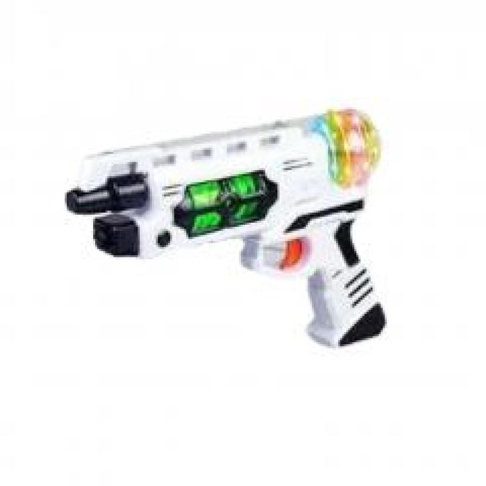 Pistolet kosmiczny wojskowy światło dźwięk pudełko,279x198 mm