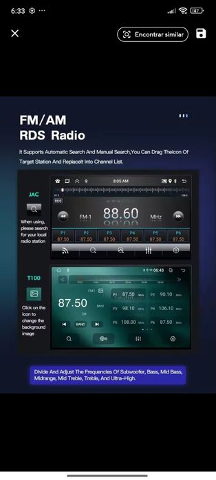 Rádio TOP 1DIN com Android e GPS