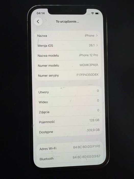 Iphone 12 pro 128gb grafit