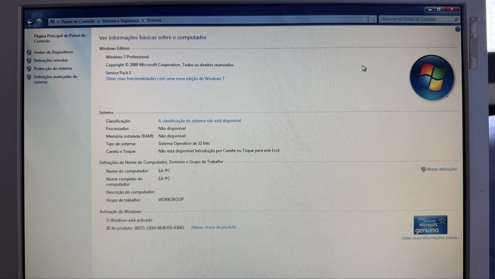 Computador Desktop Fujitsu Siemens