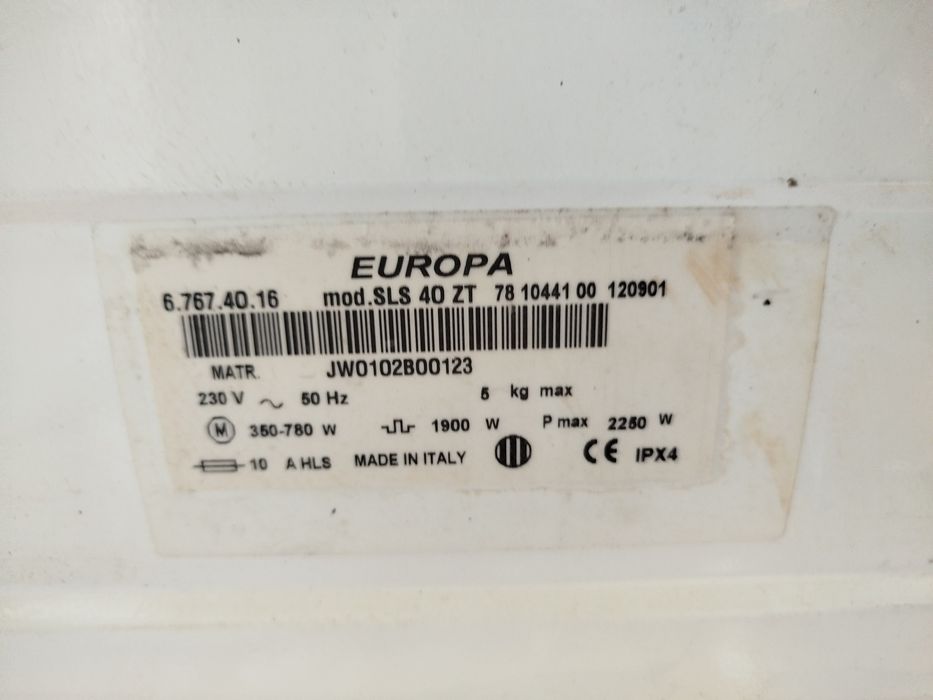Máquina de lavar roupa Europa de 5kg