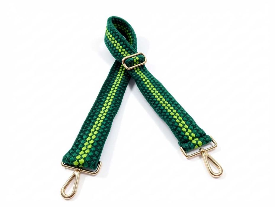 R060 Szeroki Pasek Do Torby Regulowany Płócienny Zielony Wzór Kolor 24 Paski Do Torebek Crossbody Uniwersalny Wymienny 5 cm
