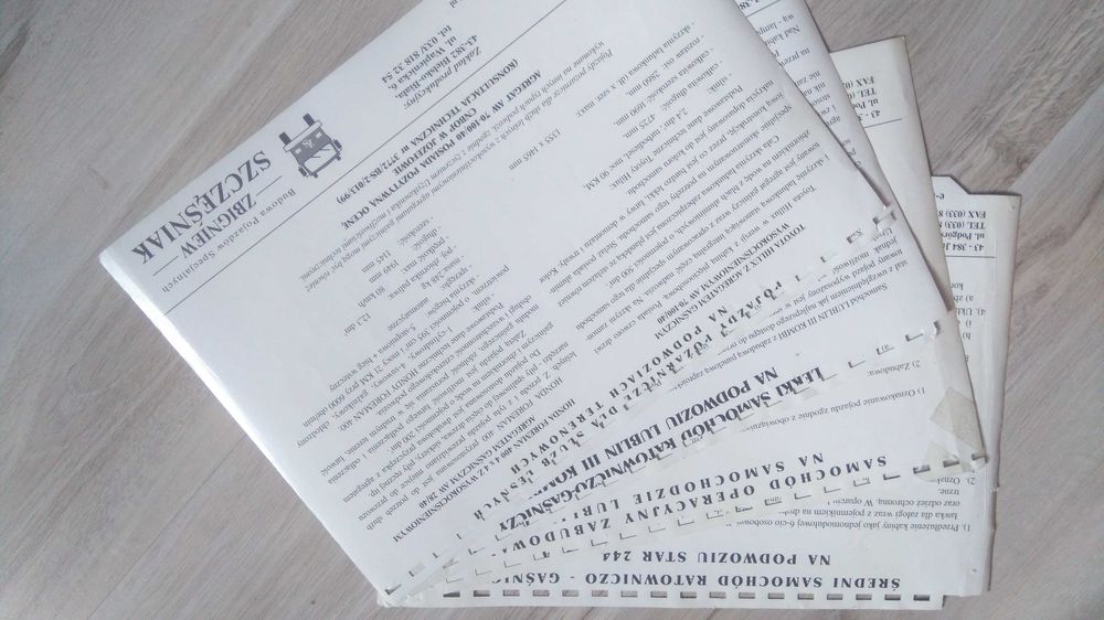 Straż Pożarna lata 90. plakat, broszura, prospekt, katalog : Samochód operacyjny FS Daewoo Lublin II