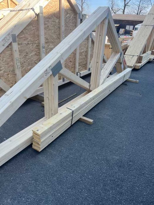 Wiązary dachowe, C24, konstrukcje drewniane