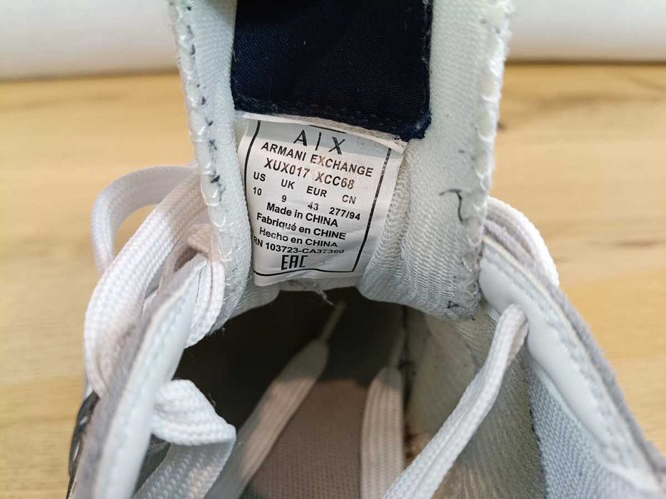 Buty męskie sportowe, Armani Exchange, rozmiar 43