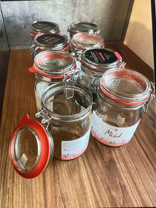 Słoiki z klipsem 1l weck 1,4 kg