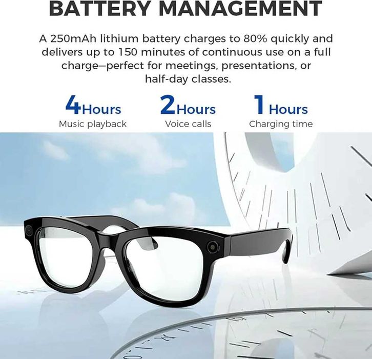 Inteligentne Okulary Al 500W  Kamera HD Tłumaczenie Sterowanie Głosowe