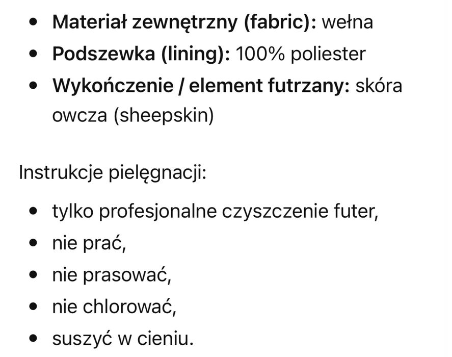 Nowe Futro  Piękne