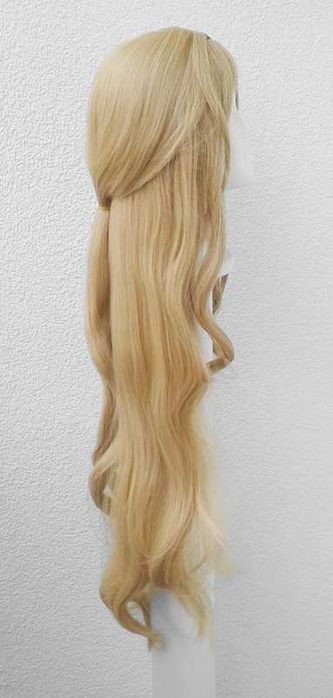 Fontaine Navia Genshin Impact Żółta blond długa peruka cosplay wig