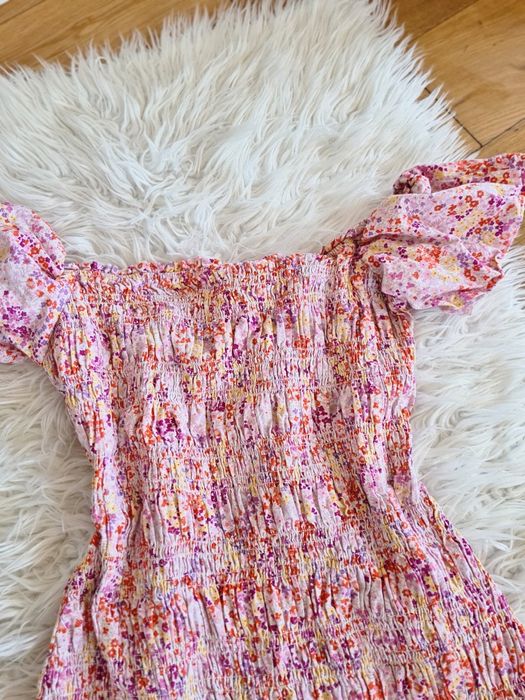 H&M L 40 XL 42 krotka sukienka gumkowana mini tuba