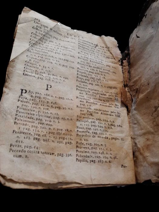 Livro - Promptuario da Theologia Moral - 1727