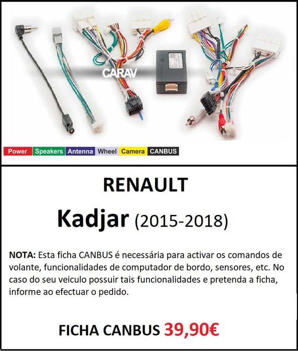 (NOVO) Rádio 2DIN 9" Renault KADJAR (2015 até 2018) • Android [4+64GB]