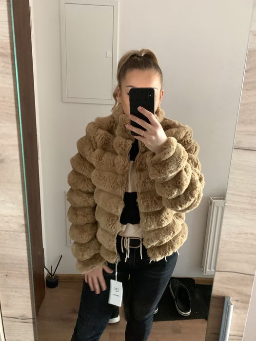 Kurtka futerko jasny brąz (S)