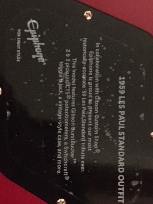 Les paul 1959 gibson epiphone com hardcase