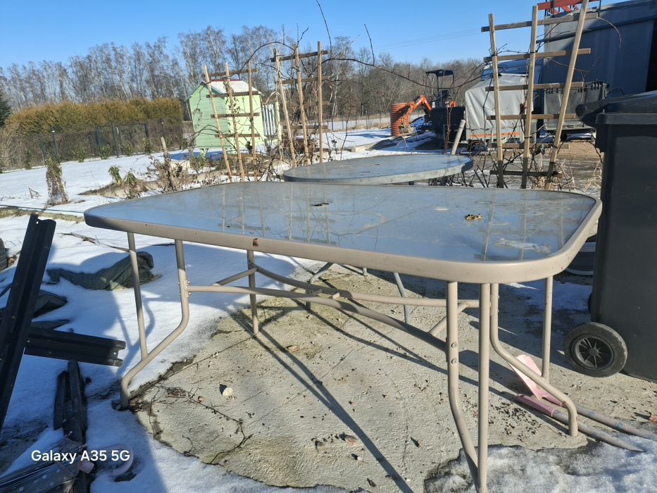 Stół ogrodowy maly i duzy