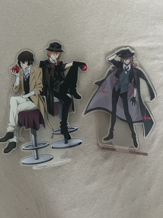 Акрилові фігурки Чуя та Дазай з аніме «Bungō Stray Dogs »