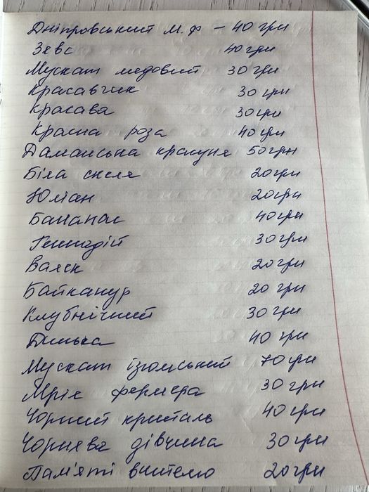 Чубуки , черенки, живці ,винограду