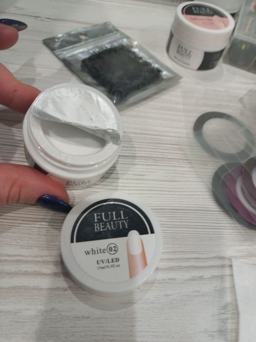 Набор для наращивания ногтей гели , ленты фольга