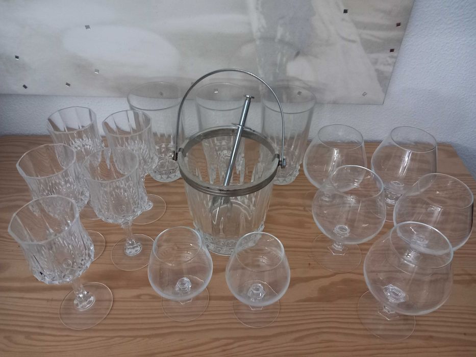 Serviço de Bar Cristal d'Arques France – Lote 16 Peças (Longchamp)