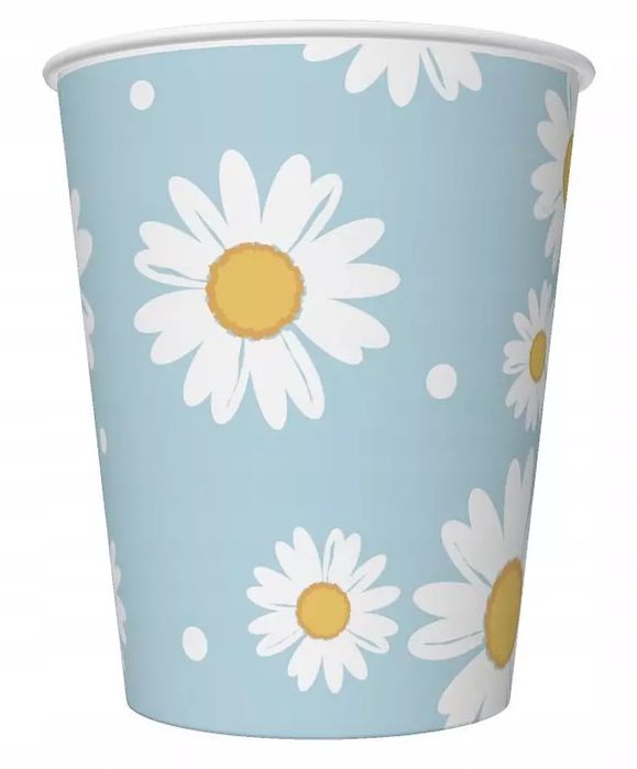 Kubek Papierowy 250Ml Niebieski Stokrotki Go Op6Szt Fol. Nowy Produkt