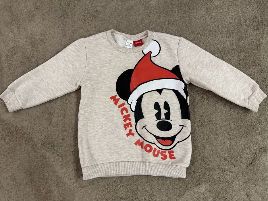 Теплий светрик дитячий на флісі міккі маус mickey mouse 98-104 зимовий