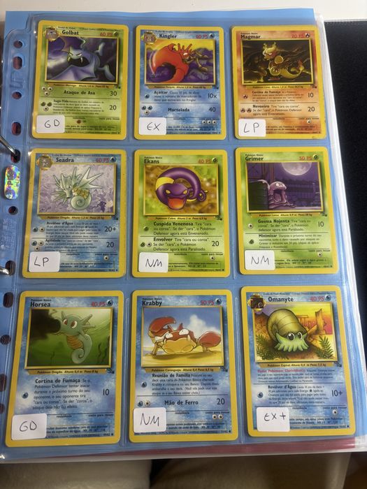 Cartas Pokemon Fossil PT portugues ENG Ingles