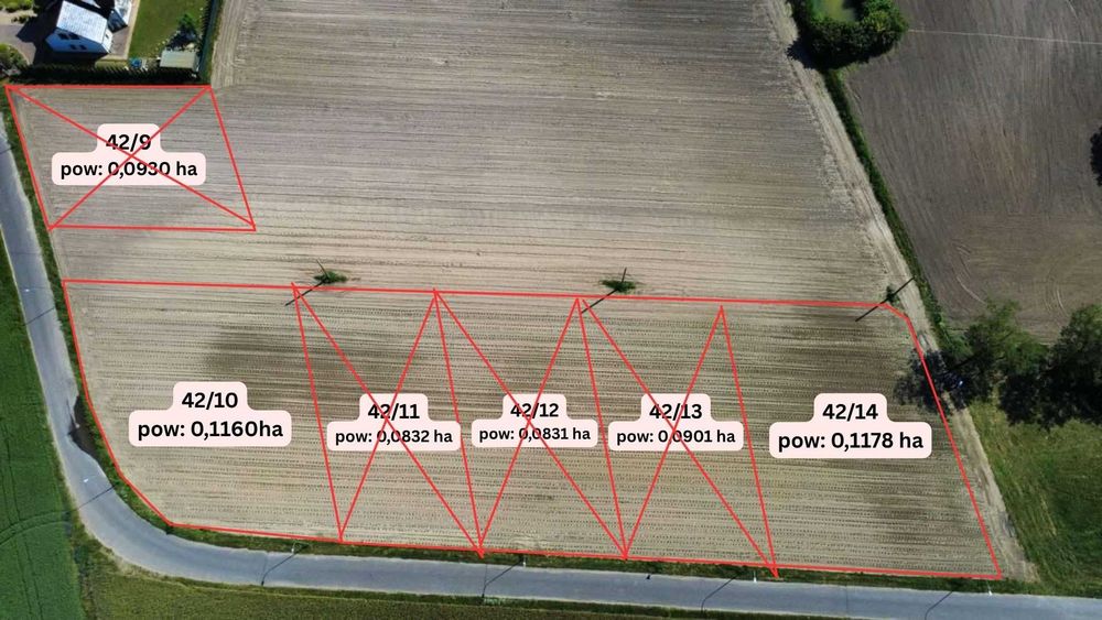 Działki z bezterminowymi warunkami zabudowy- Plebanka ok. 12arów  1m2=68zł