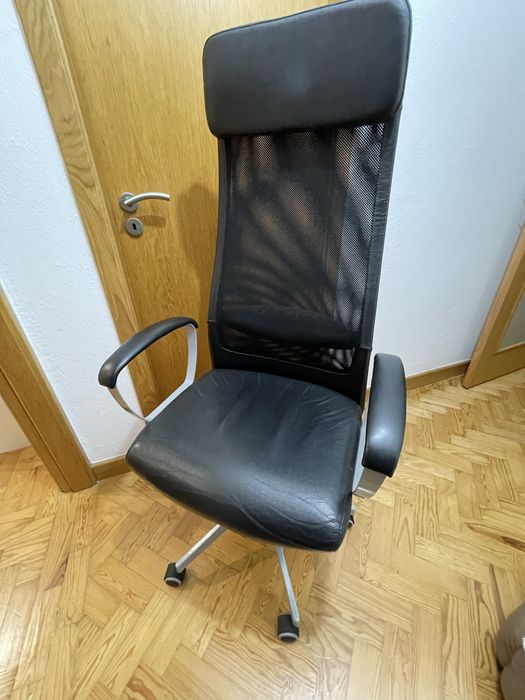 Cadeira escritorio ikea Markus em pele